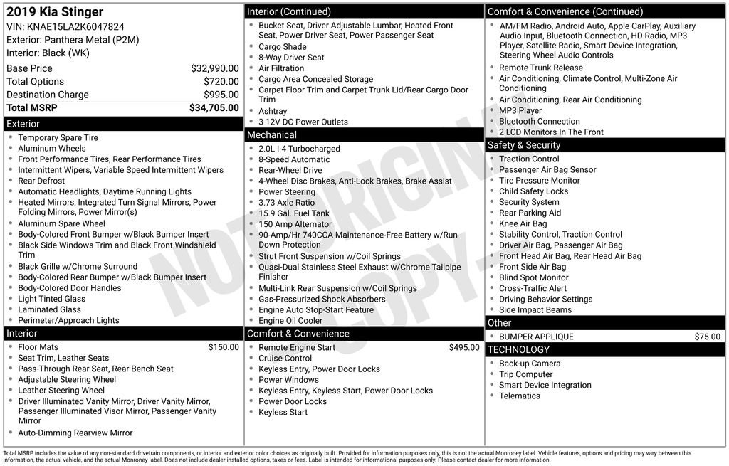 Used 2019 Kia Stinger image 9