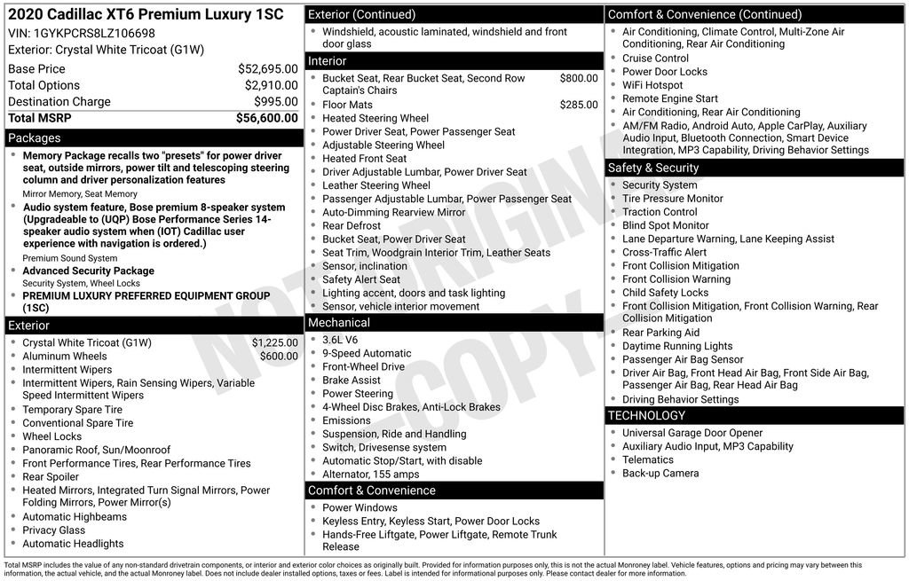 Used 2020 Cadillac XT6 Premium Luxury image 4