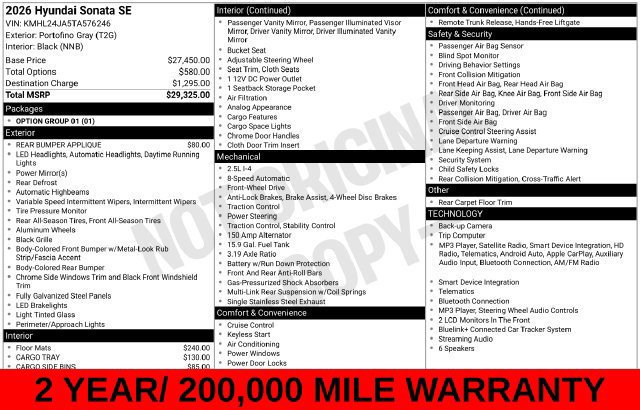 Used 2026 Hyundai Sonata SE FWD image 9