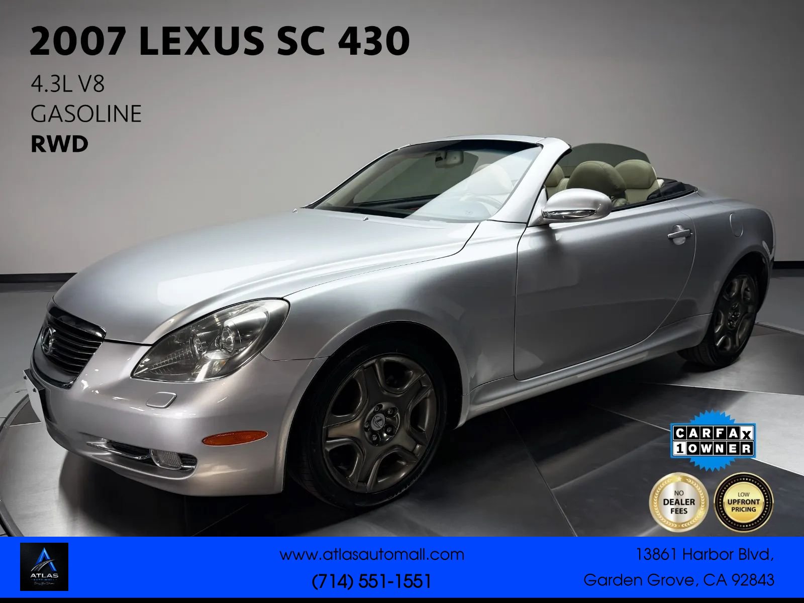 Used 2007 Lexus SC 430 Convertible