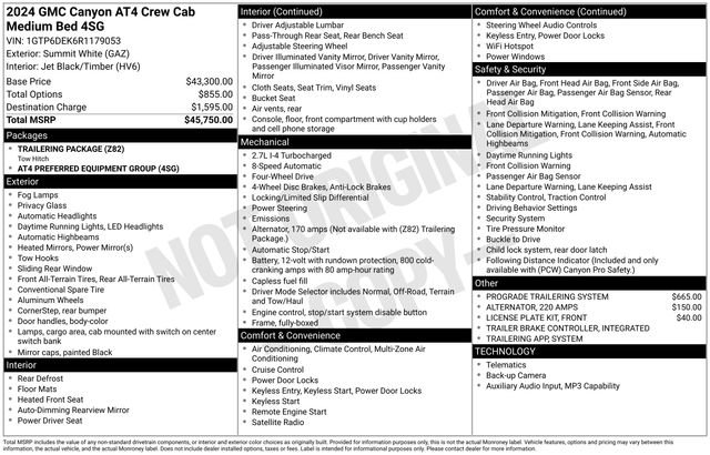 Used 2024 GMC Canyon AT4 AWD/4WD image 2