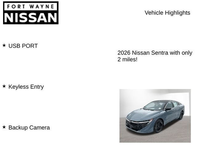 New 2026 Nissan Sentra SR w/ Floor Mat Package image 8