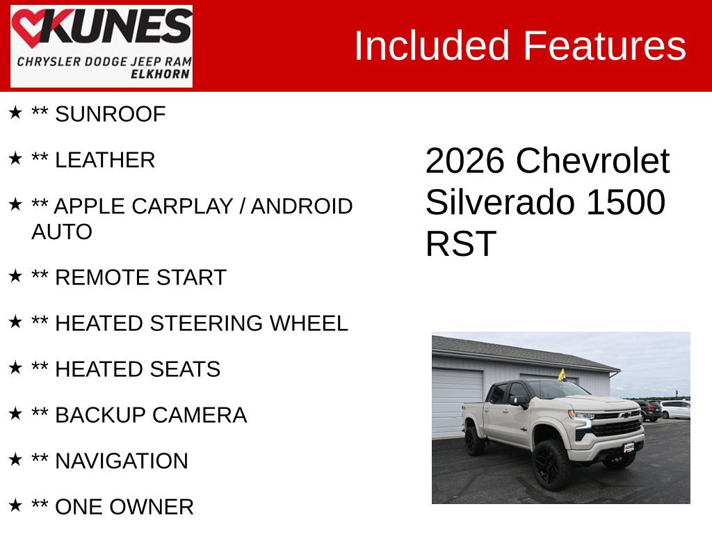 Used 2026 Chevrolet Silverado 1500 RST w/ All Star Edition Plus AWD/4WD image 2