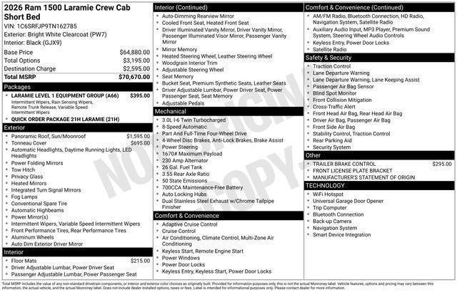 New 2026 RAM 1500 Laramie AWD/4WD image 19