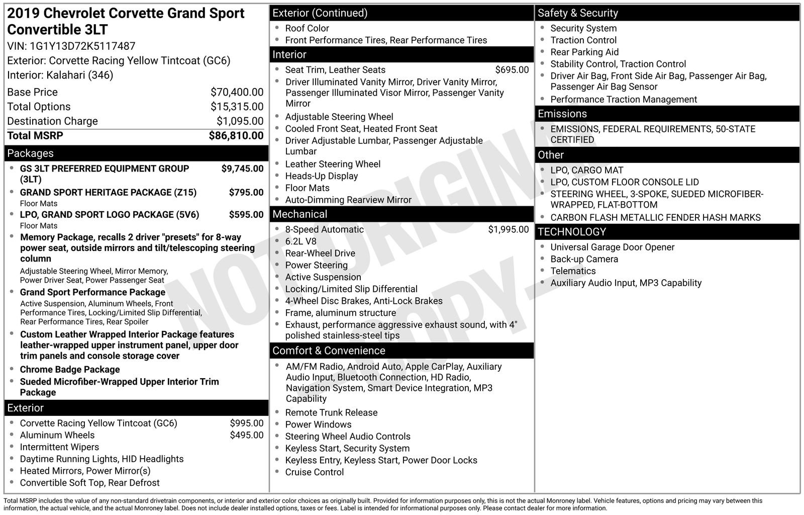 Used 2019 Chevrolet Corvette Grand Sport image 38