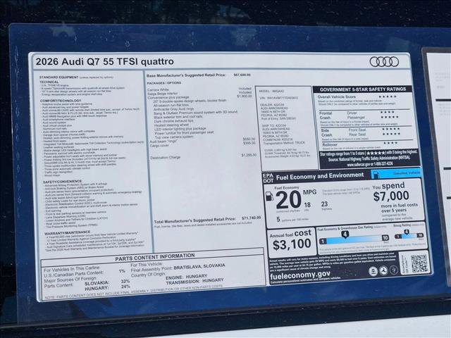 New 2026 Audi Q7 3.0T Premium image 17