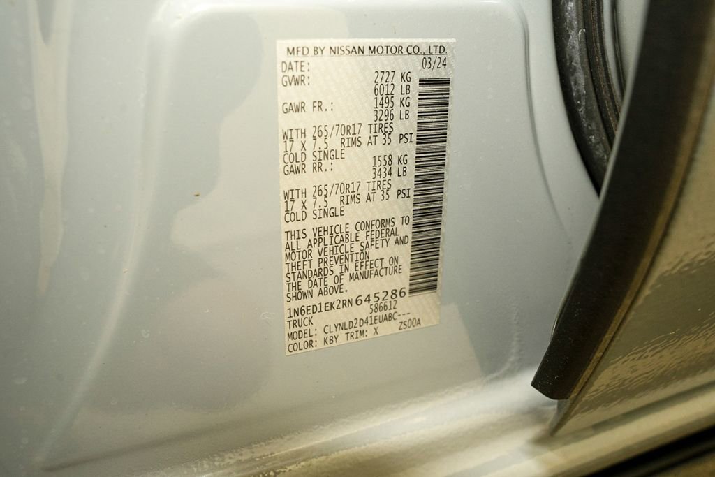 Certified 2024 Nissan Frontier PRO-4X w/ Pro Convenience Package AWD/4WD image 21