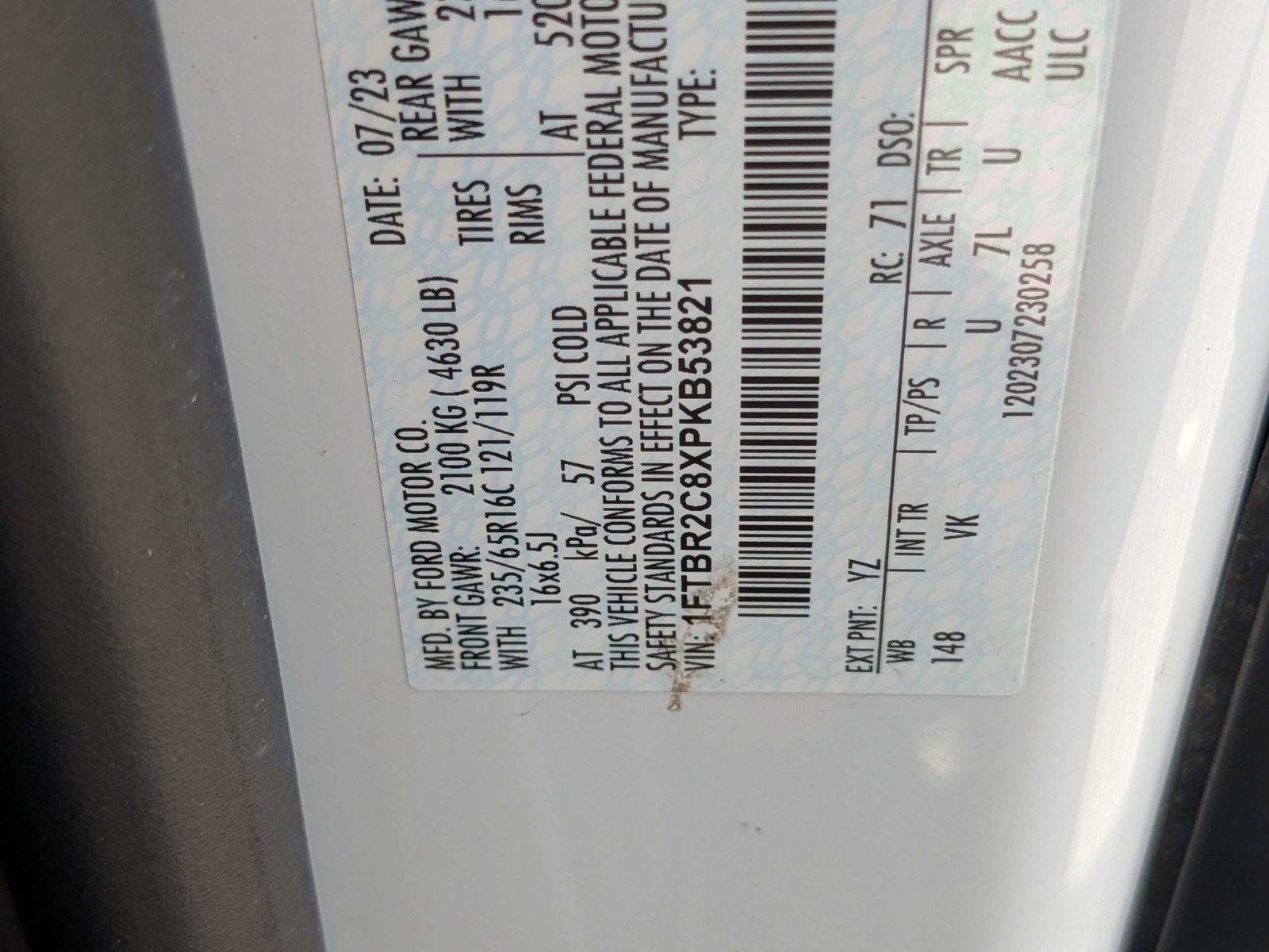 Used 2023 Ford Transit 250 Medium Roof AWD w/ Load Area Protection Package image 19