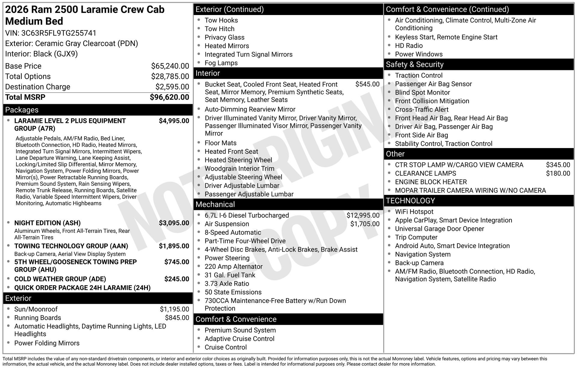 New 2026 RAM 2500 Laramie AWD/4WD image 3