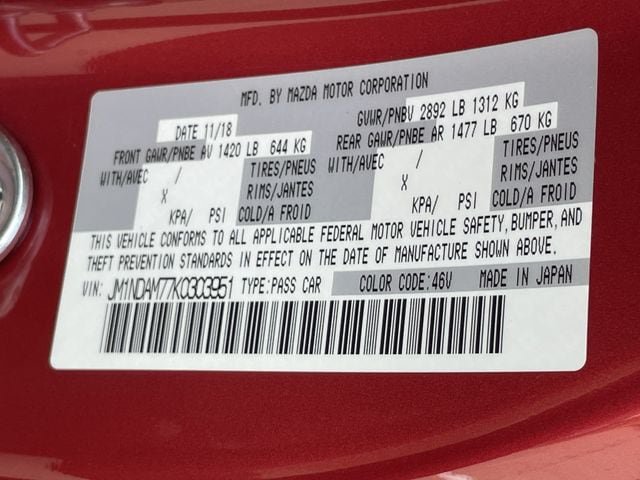Used 2019 MAZDA MX-5 Miata RF Grand Touring RWD image 31