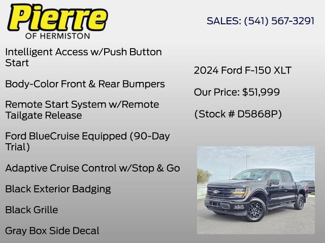 Certified 2024 Ford F150 XLT w/ Equipment Group 302A MID image 24