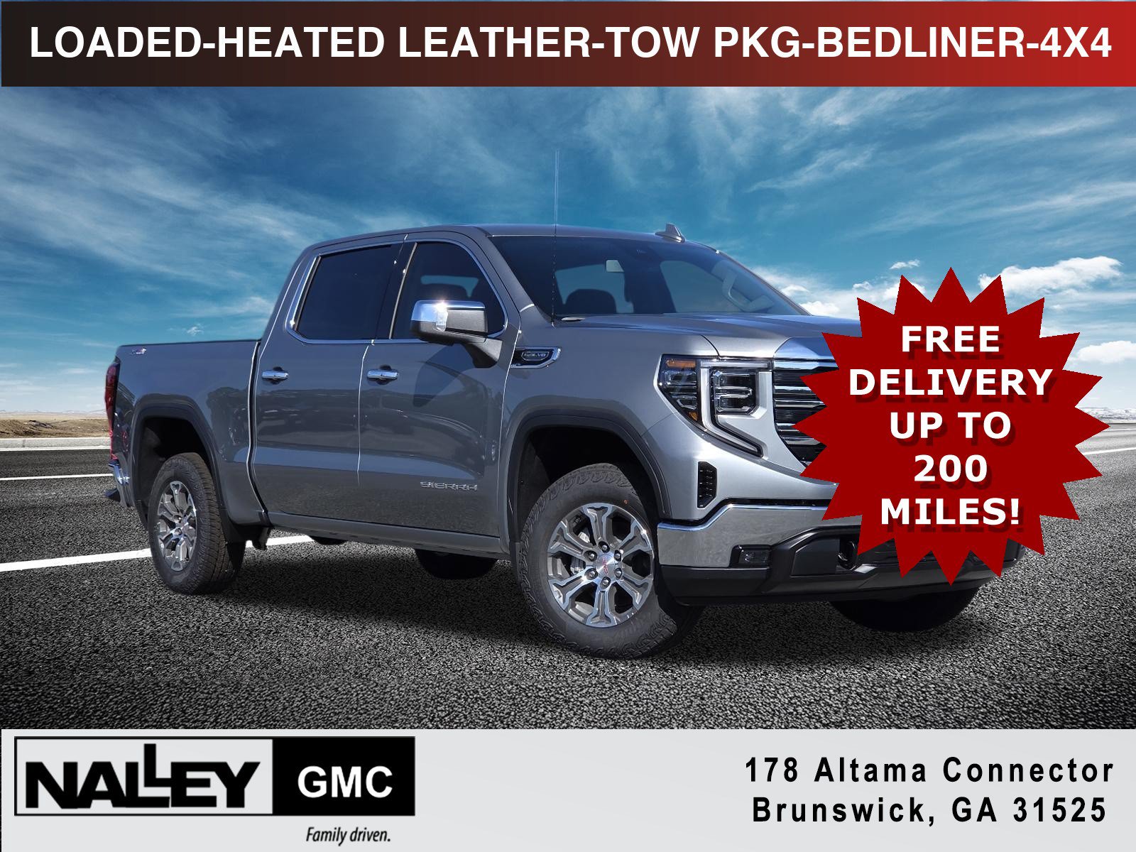 New 2026 GMC Sierra 1500 SLT w/ X31 Off-Road Package AWD/4WD 360° Tour