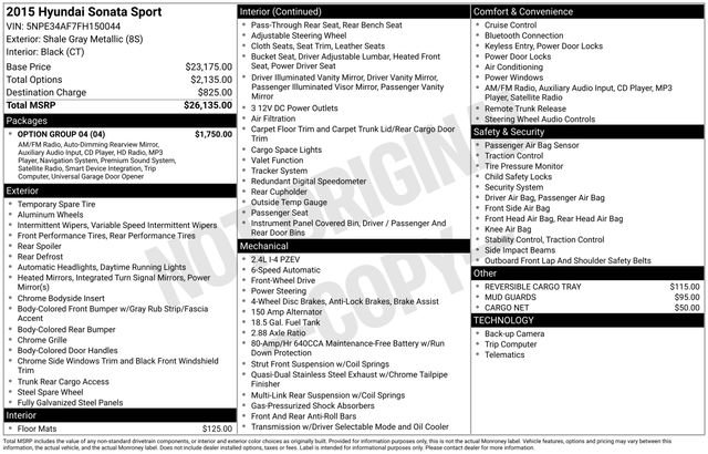 Used 2015 Hyundai Sonata Sport w/ Option Group 04 image 10