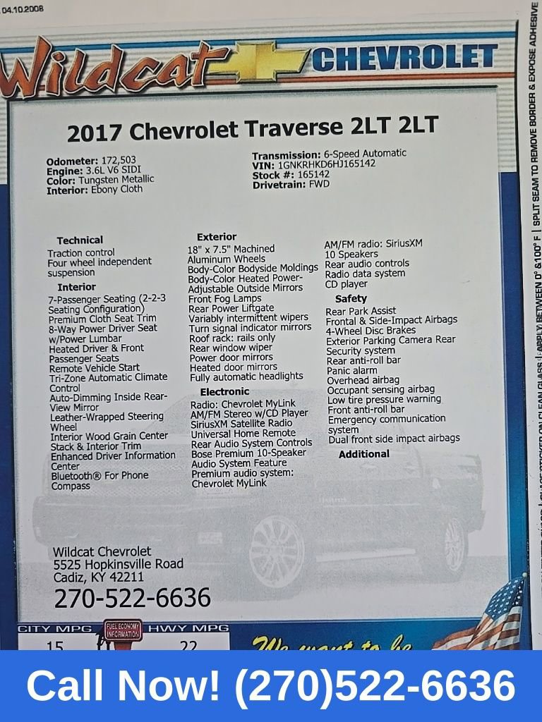Used 2017 Chevrolet Traverse LT image 32