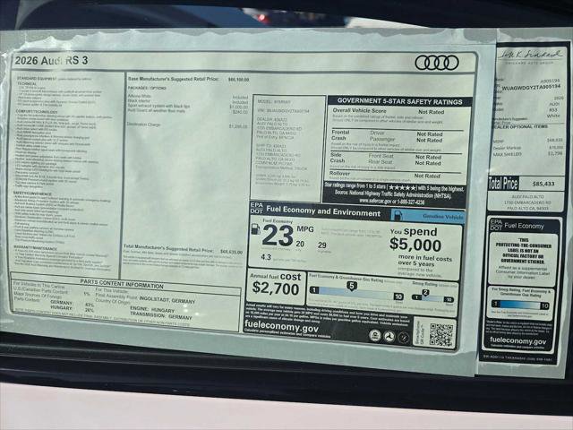 New 2026 Audi RS 3 image 18