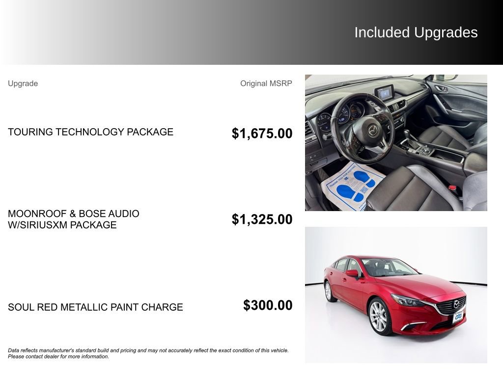 Used 2016 MAZDA MAZDA6 Touring w/ Touring Technology Package FWD image 5