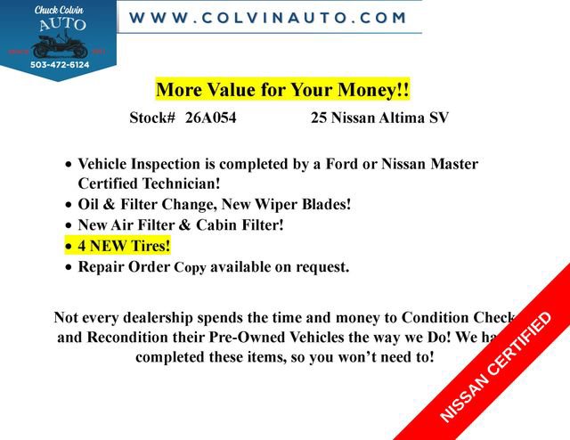 Certified 2025 Nissan Altima 2.5 SV FWD image 2