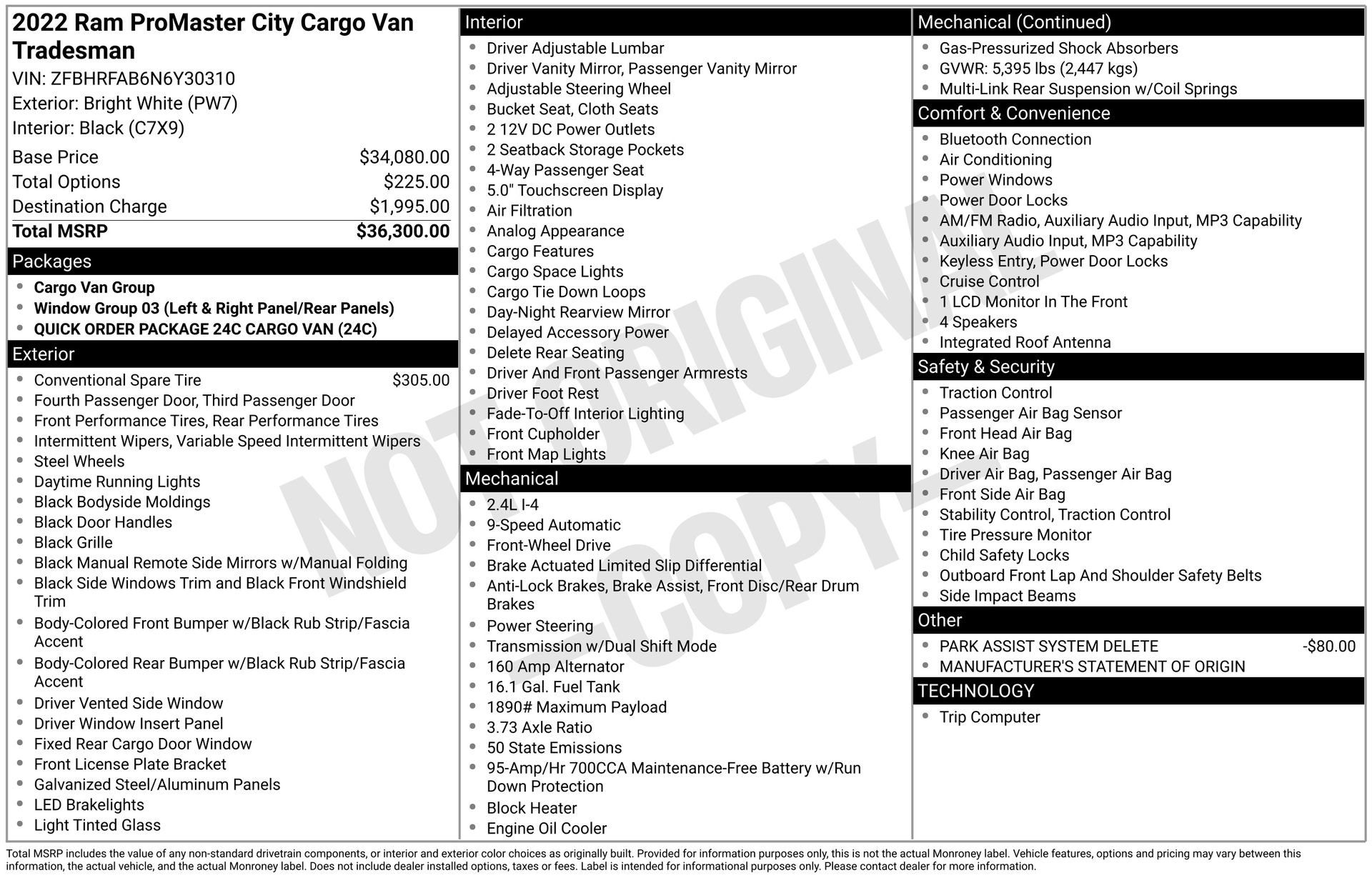 Used 2022 RAM ProMaster City Tradesman FWD image 4