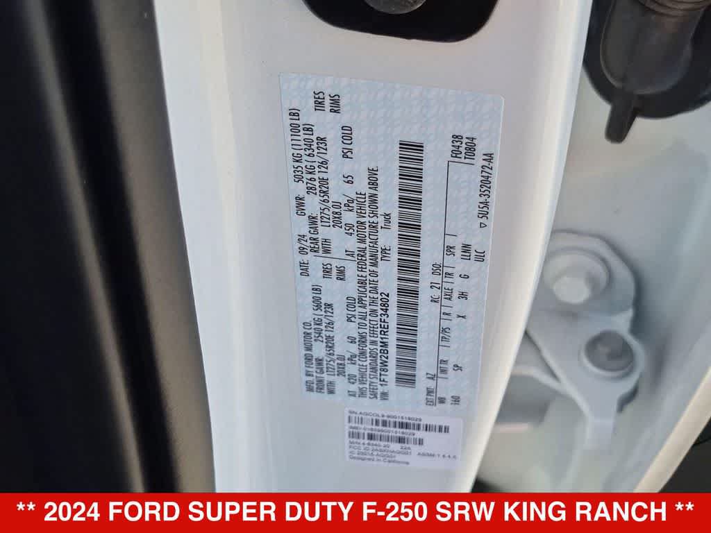 Used 2024 Ford F250 King Ranch w/ Chrome Package AWD/4WD image 35
