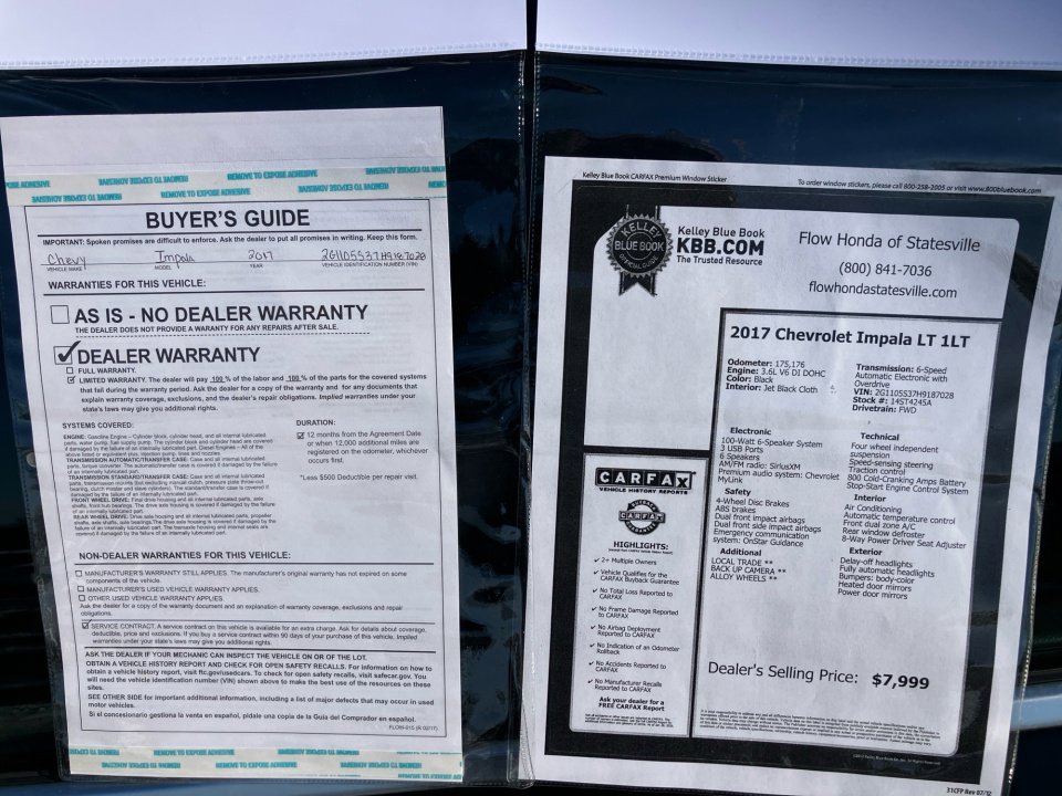 Used 2017 Chevrolet Impala LT image 36