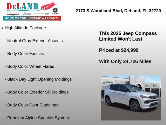 Used 2025 Jeep Compass Limited w/ Driver Assist Group I AWD/4WD image 25