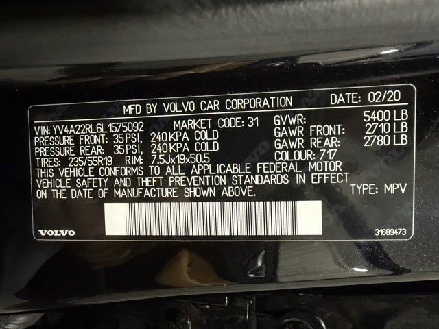 Used 2020 Volvo XC60 T6 Inscription w/ Protection Package image 31