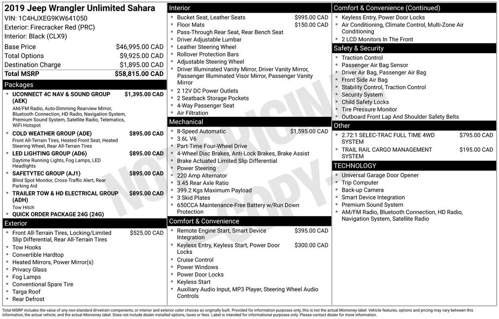 Used 2019 Jeep Wrangler Unlimited Sahara w/ Uconnect 4C Nav & Sound Group image 30