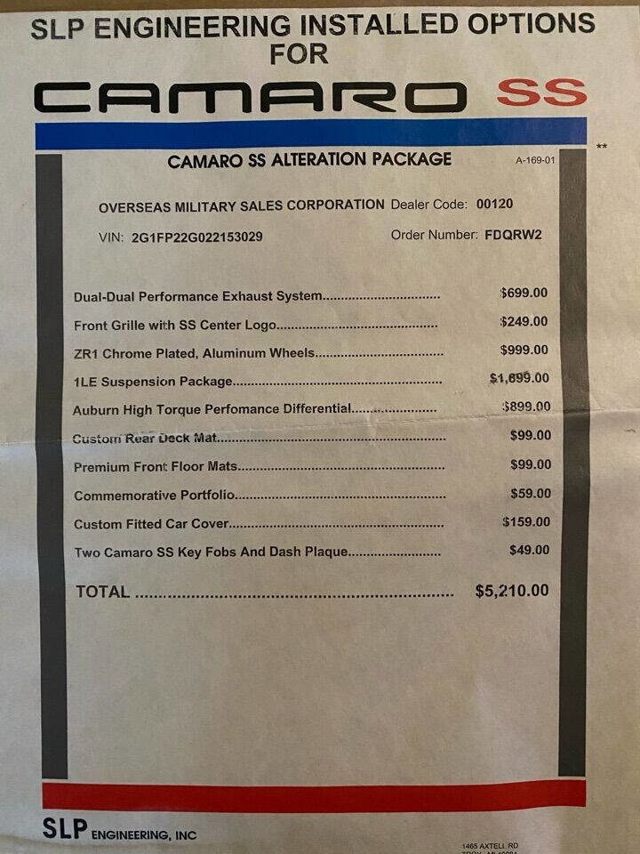 Used 2002 Chevrolet Camaro Z28 w/ SS Performance/Appearance Pkg image 19