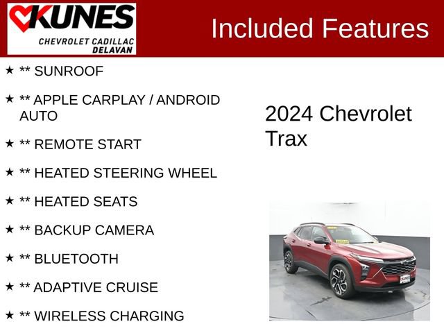 Used 2024 Chevrolet Trax RS w/ Sunroof Package FWD image 3