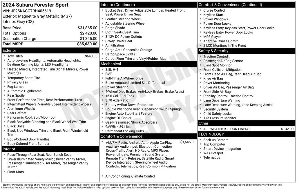 Used 2024 Subaru Forester Sport image 28