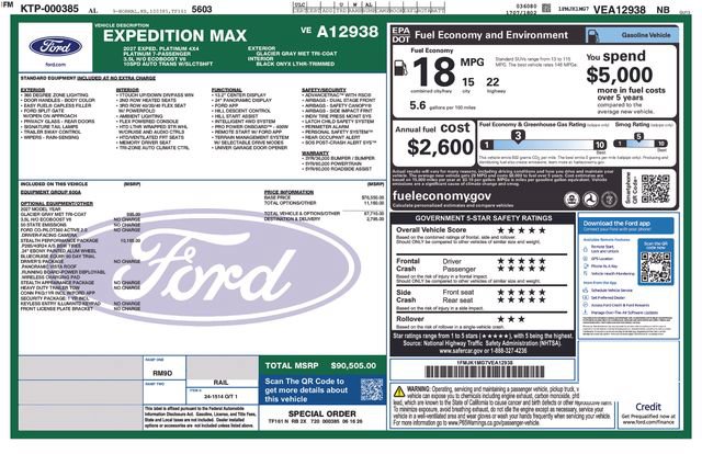 New 2027 Ford Expedition Max Platinum AWD/4WD image 4