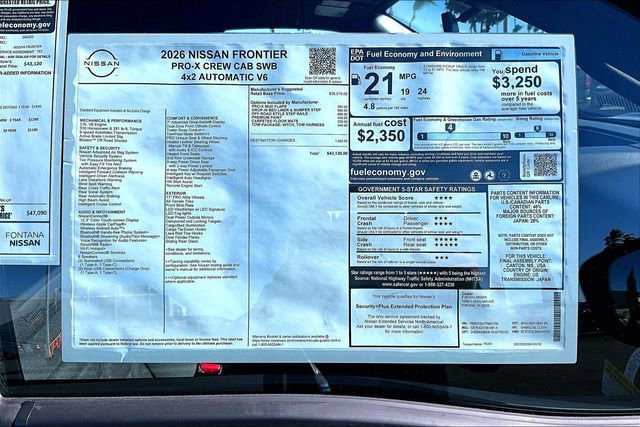 New 2026 Nissan Frontier Pro-X w/ Tow Package image 14