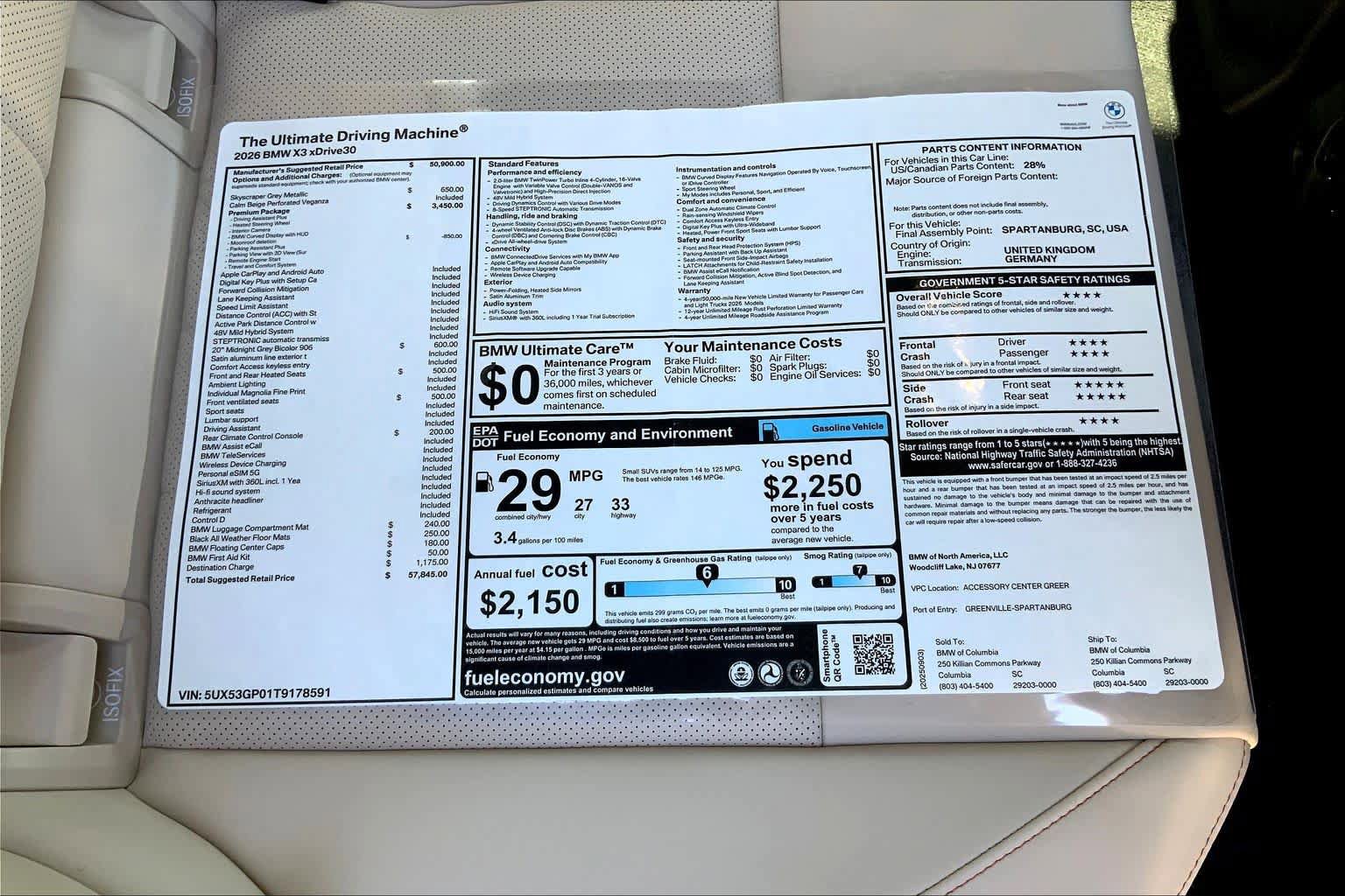 New 2026 BMW X3 xDrive30 w/ Premium Package AWD/4WD image 19