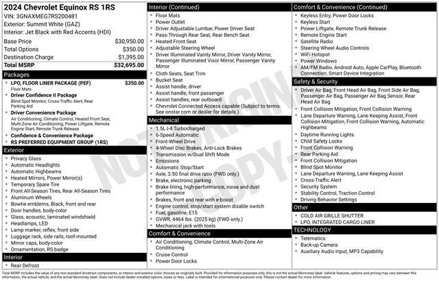 Used 2024 Chevrolet Equinox RS w/ LPO, Floor Liner Package FWD video 2