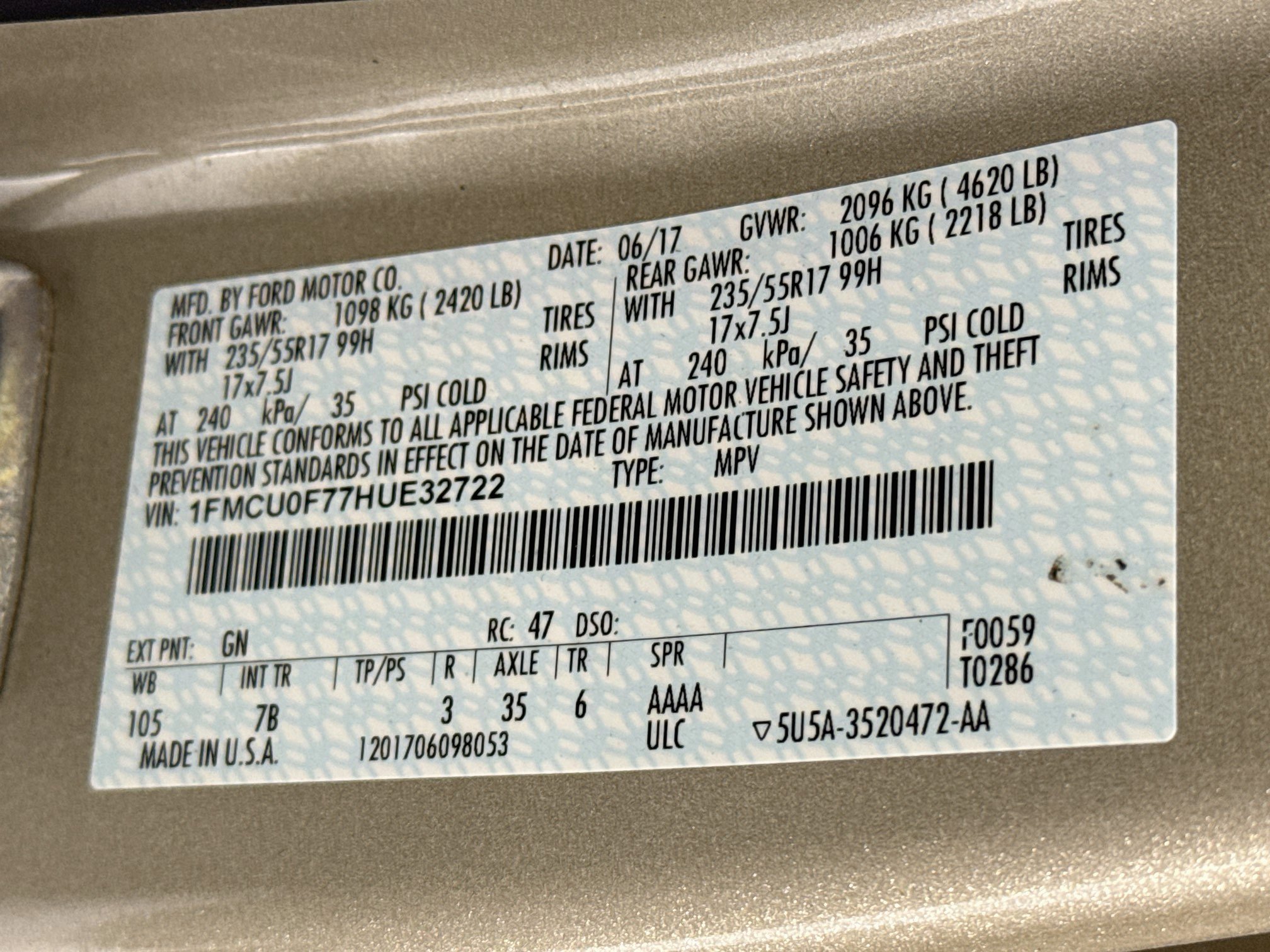 Used 2017 Ford Escape S FWD image 29