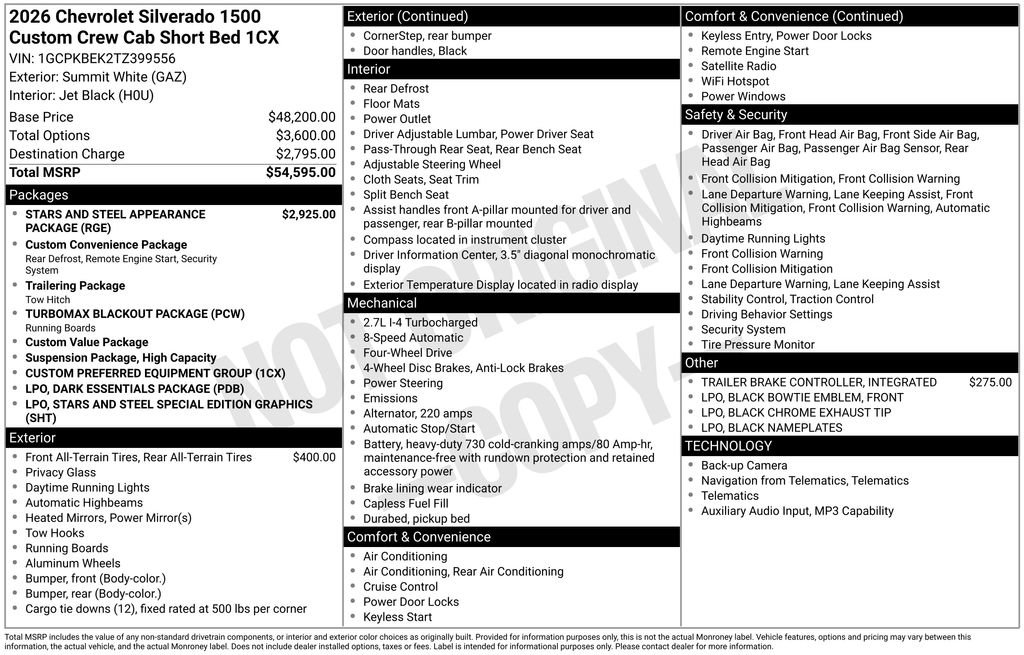 New 2026 Chevrolet Silverado 1500 Custom AWD/4WD image 5