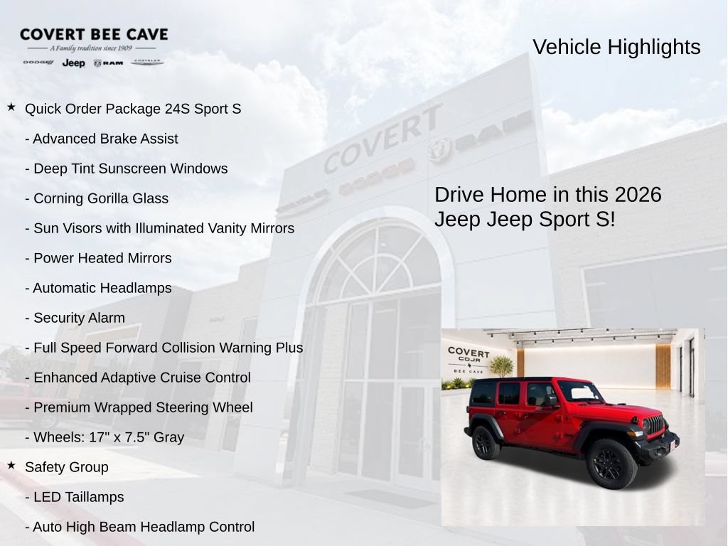 New 2026 Jeep Wrangler Unlimited Sport AWD/4WD image 6