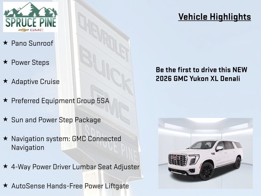 New 2026 GMC Yukon XL Denali w/ Sun & Power Step Package AWD/4WD image 5