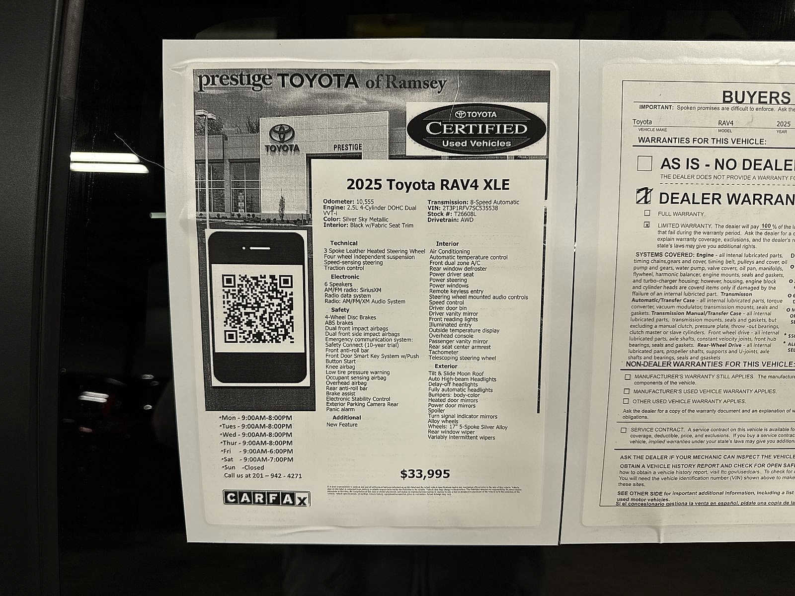 Used 2025 Toyota RAV4 XLE w/ Convenience Package image 24