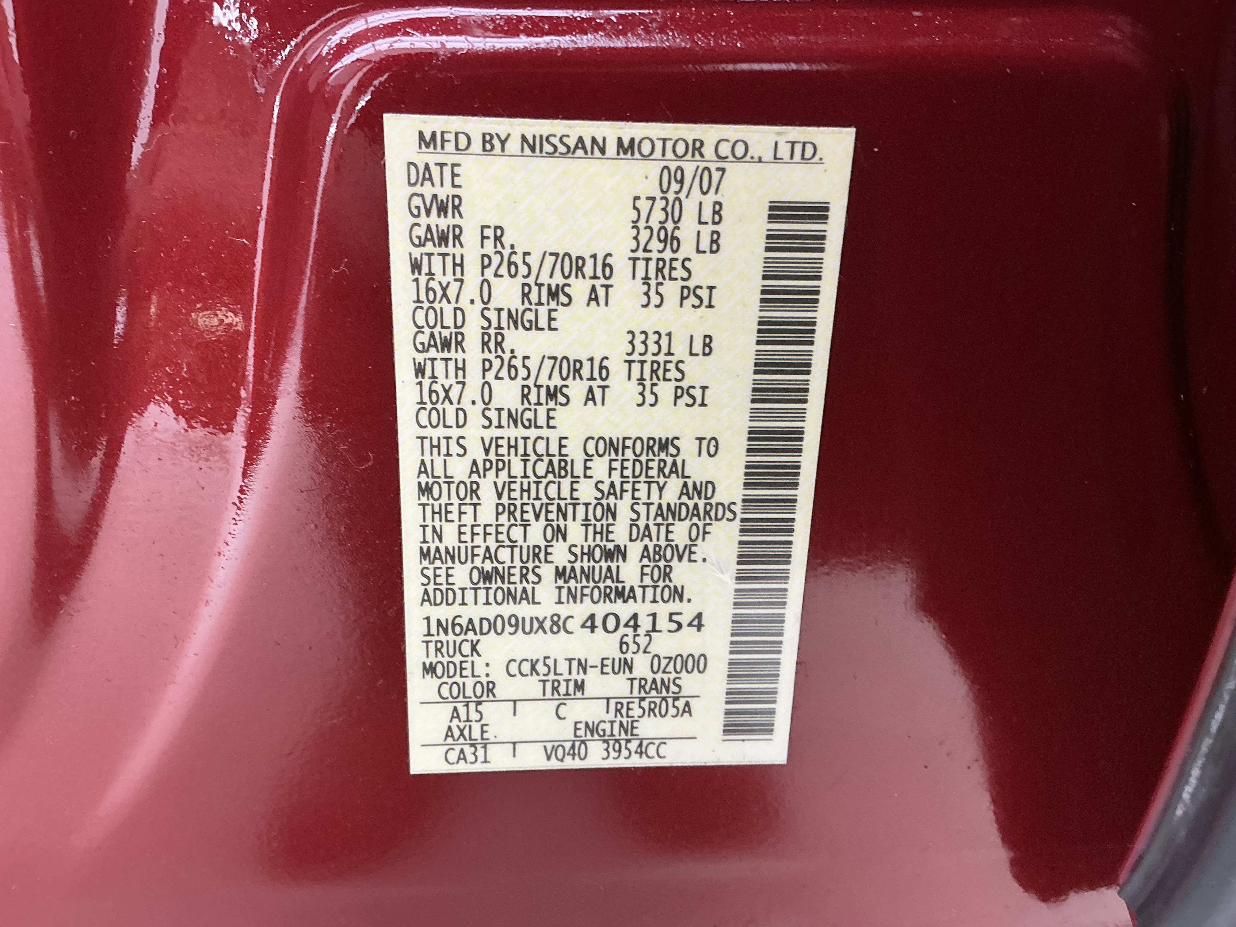 Used 2008 Nissan Frontier SE image 12