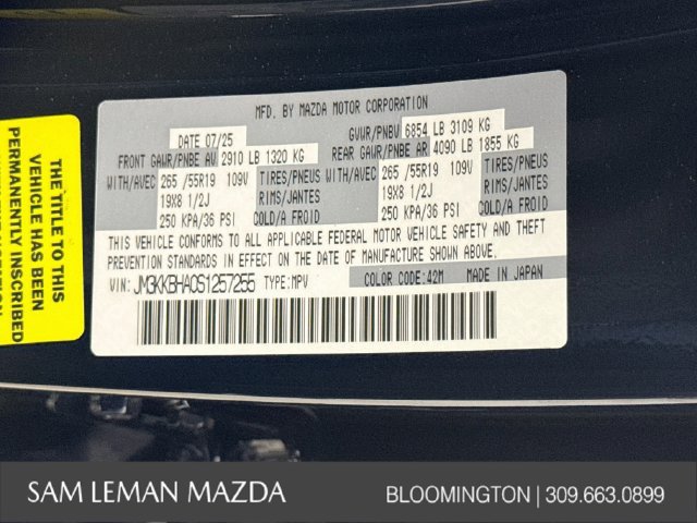 Used 2025 MAZDA CX-90 Plug-In Hybrid w/ Preferred AWD/4WD image 33
