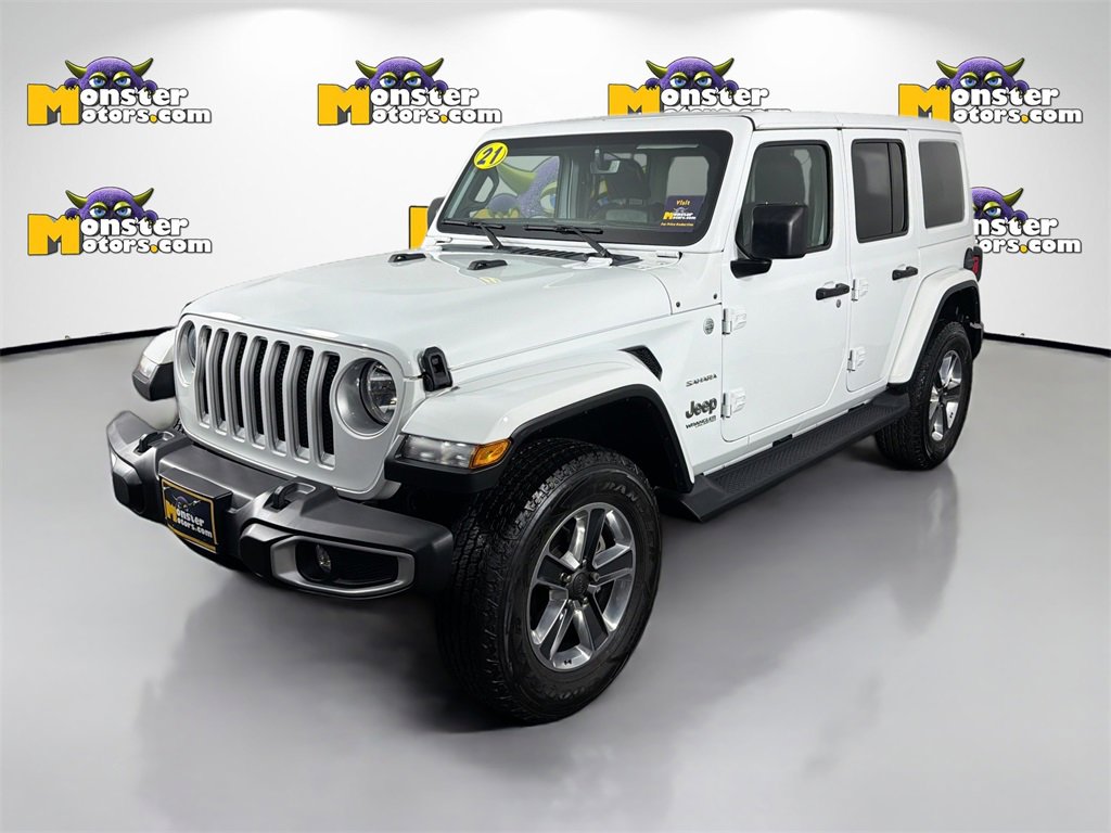 Used 2021 Jeep Wrangler Unlimited Sahara w/ Uconnect 4C Nav & Sound Group image 1