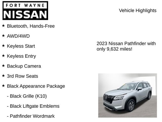 Used 2023 Nissan Pathfinder SL w/ Black Appearance Package AWD/4WD image 8