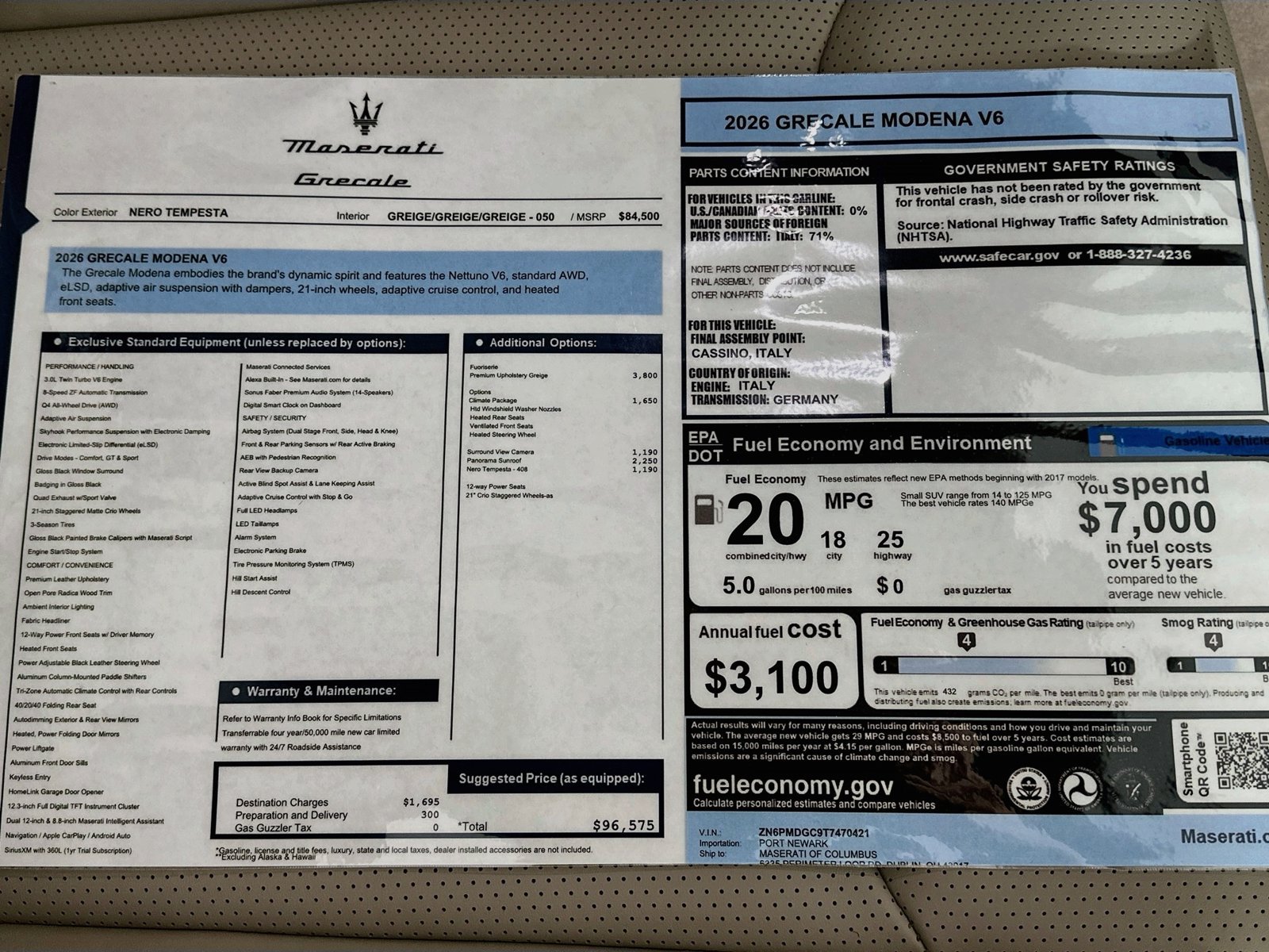 New 2026 Maserati Grecale Modena AWD/4WD image 49