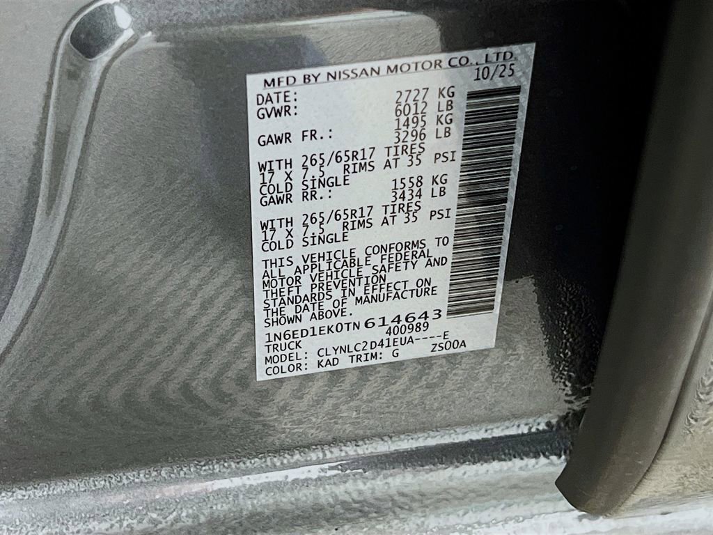 New 2026 Nissan Frontier SV w/ SV Convenience Package image 26