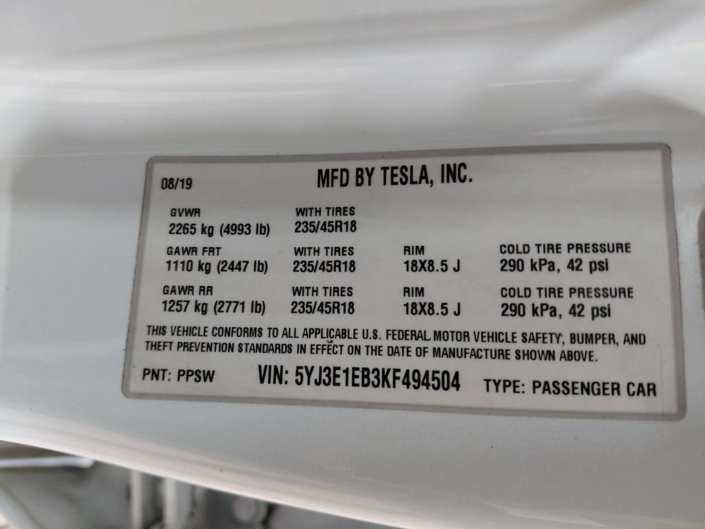 Used 2019 Tesla Model 3 Long Range AWD/4WD image 37