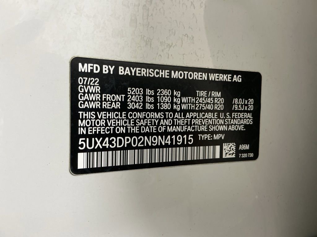 Used 2022 BMW X3 sDrive30i w/ M Sport Package 2 image 33