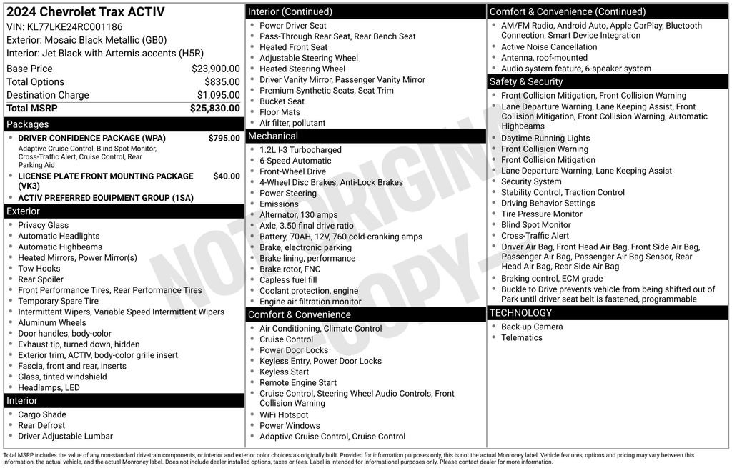 Certified 2024 Chevrolet Trax ACTIV w/ Driver Confidence Package image 51