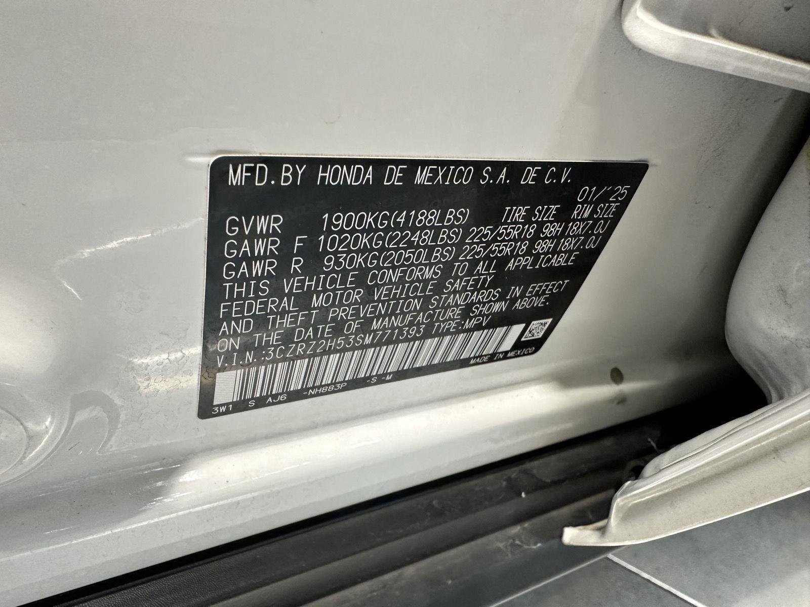 Certified 2025 Honda HR-V Sport image 16