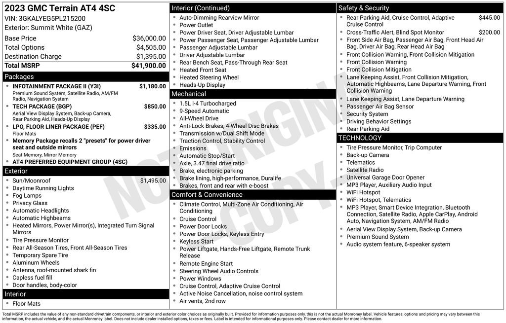 Used 2023 GMC Terrain AT4 w/ Infotainment Package II AWD/4WD image 5